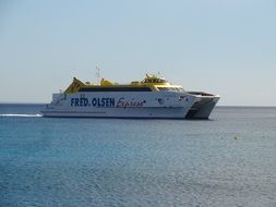 ferry on the ocean