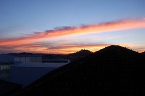 Cloudy sky at the sunset