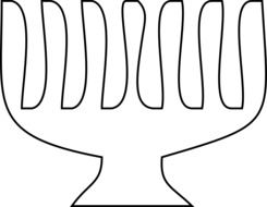 Jewish menorah as a graphic image