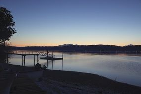 dusk lake