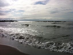 Sea beach in summertime