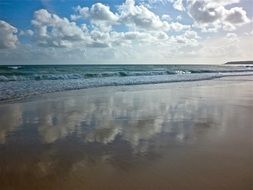 reflection of clouds in the sea