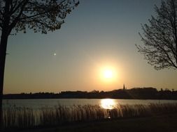 evening sky over the lake