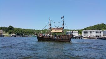 tourist boat in Ozarks