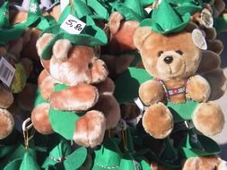 sale stuffed bears in green suits