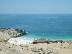 panorama of a sunny beach in chile