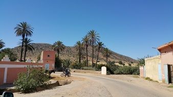 road near houses in morocco