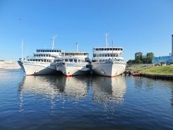 river cruise ships at pier, russia