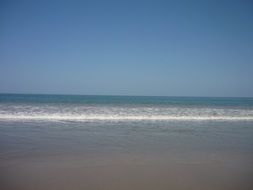 deserted calm beach in summer