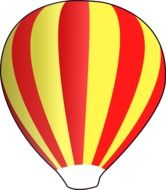 graphic image of a yellow-red balloon