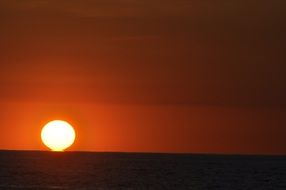 minimalistic sunset seascape