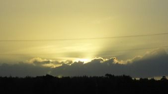 evening sky in big clouds