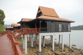 Bungalows on a beach