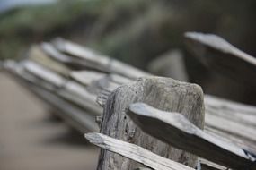 Wooden picket fence