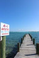 water pier Caribbean ocean