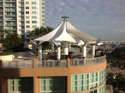 Miami hotel terrace view in hotel