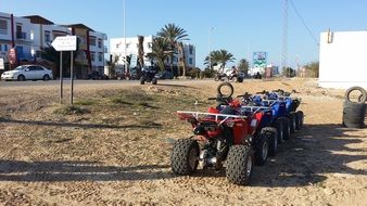 ATVs for racing in a desert