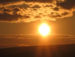 Sunset under the clouds