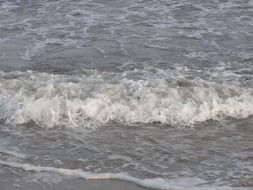 Close-up of the coastal water wave
