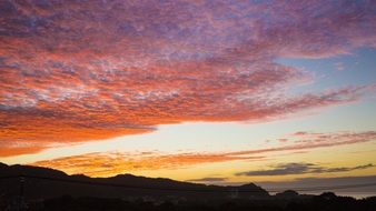 red burning clouds cloud sunset