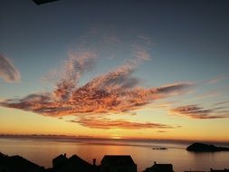scenic evening sky above sea