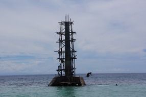 jumping people from the ocean tower