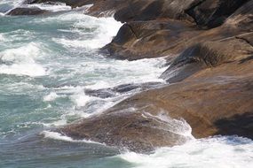 sea waves on the rocks