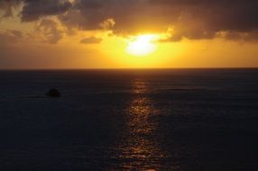 magnificent yellow sunset