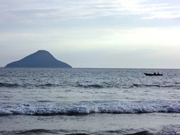 quiet sea beach in summer