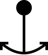 black anchor as a symbol