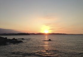 Beautiful sunset on the water