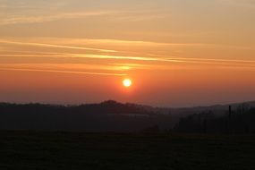 bright sun in the night sky