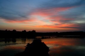 splendid sunset in the evening