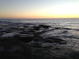Twilight on the sea