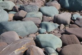 blue and grey stones beach