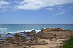 rocks on the sunny beach
