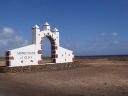 monument on the beach Fuerteventura