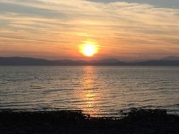 striking sunset scotland