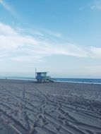 lifeguard booth on a deserted beach