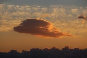 lone cloud in the sky