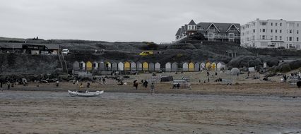 evening beach landscape in Bude