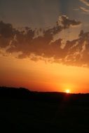 Afterglow of the evening sky