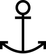 drawing anchor on a white background