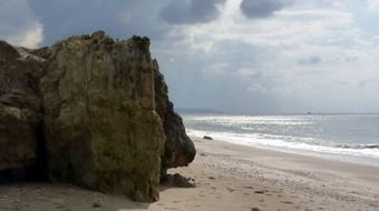 rocks on a sandy beach