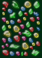 colored crystals as decor