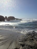 ocean beach in the summer sun