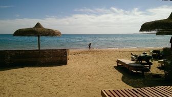 beach in egypt on a sunny day