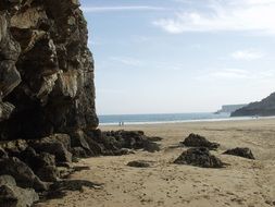 cliffs on the beach in uk