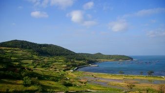 Beautiful coastline at spring, Korea