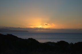 sunset clouds beach ocean view